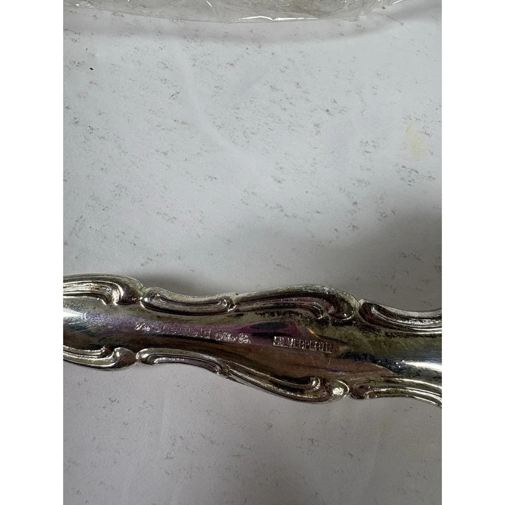 Sheffield Silver Co Salad Serving Set Spoon Fork Silverplate w Box VTG